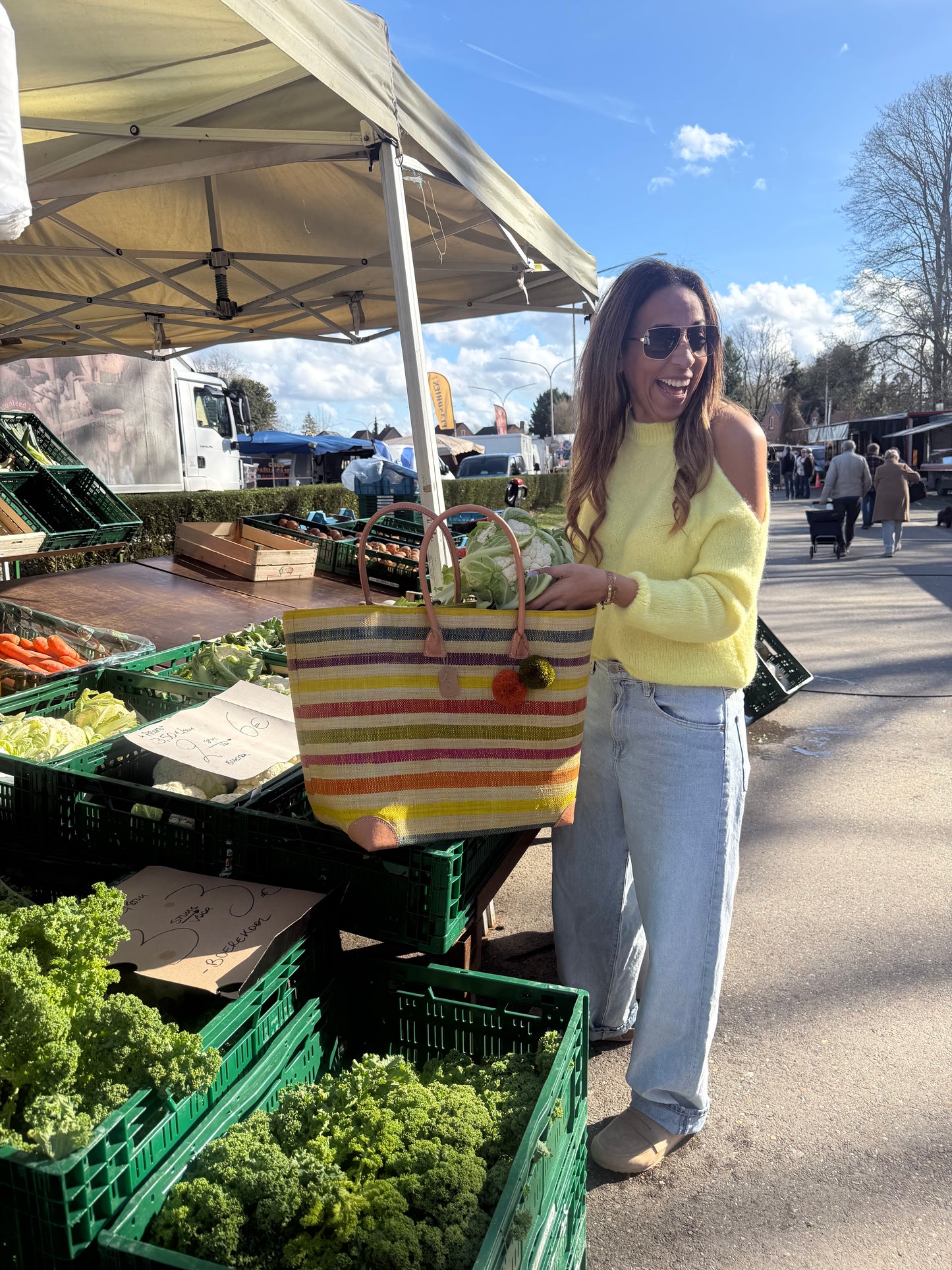 Lolo Deco Handmade Madagascar Multi Geel